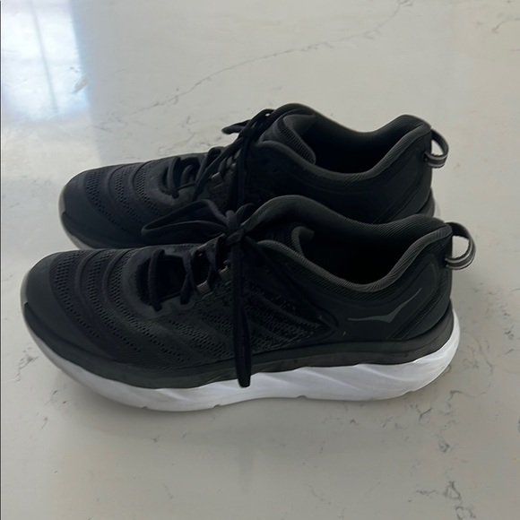 Hoka Black and White Athletic Shoes - Picture 3 of 6